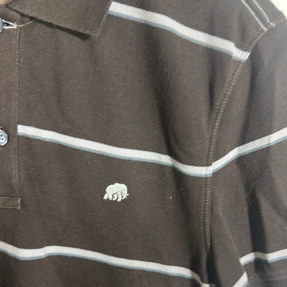 Banana Republic Brown and Gray Polo Shirt Classic Fit Short Sleeve Medium - Picture 7 of 7